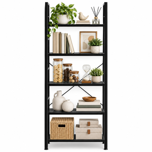 Estantería Moderna de 5 Niveles, Librería Abierta Independiente, Estantes de Almacenamiento y Exhibición, para Sala de Estar, Dormitorio, Oficina en Casa - Product Image 1
