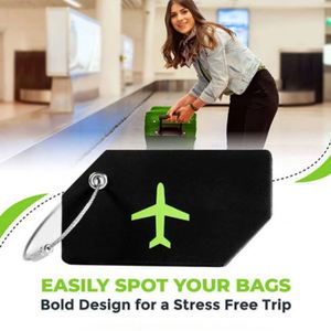 Étiquette de bagage promotionnelle en plastique rigide avec boucle métallique, motif avion, pour cadeaux d'aéroport et compagnies aériennes - Product Image 4