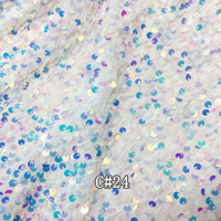 10 couleurs fournisseur brodé robe de soirée de mariage coloré Stretch argent or velours Sequin tissu pour robe d'occasion