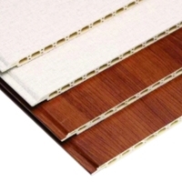 Panneau mural WPC à grain de bois moderne avec texture naturelle pour la décoration intérieure