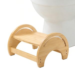 Venta al por mayor de taburetes de madera para inodoro para adultos, taburetes para ponerse en cuclillas, reposapiés antideslizantes y reposapiés curvos. - Product Image 1