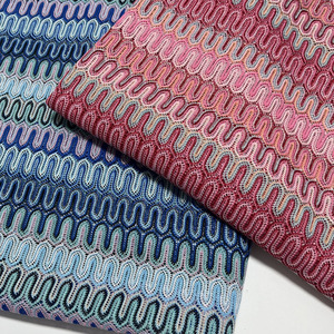 Tela de Encaje de Lujo con Rayas Coloridas Teñidas con Hilo, Tela Calada para Vestidos y Bikinis de Mujer - Product Image 3