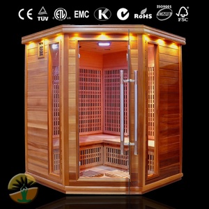 SS-450T Hiện Đại Điện 4-Người Xa Hồng Ngoại Vườn Phòng Tắm Hơi Truyền Thống Lạnh Plunge Bồn Tắm Tourmaline Đá Ngoài Trời Phòng Tắm Hơi - Product Image 3