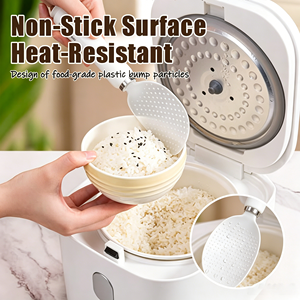 Spatule à riz, pelle à riz, cuillère à riz résistante à la chaleur, cuillère de cuisine avec ventouse magnétique antiadhésive - Product Image 3