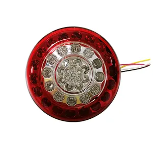 100% Waterproof OD 12cm Round LED tail light for truck lorry trailer universal LED tail lamp