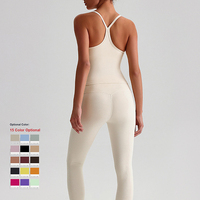 Ensemble de yoga et de sport haut de gamme pour femme, marque privée, pour fitness et loisirs en extérieur, avec pantalon évasé taille haute