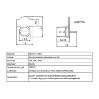 Sceaux de compteur en polycarbonate ZL-F015, haute transparence, personnalisables, pour compteur d'eau et de gaz, avec suivi.