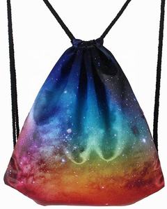 Sacs à cordon en polyester personnalisés à fermeture éclair Sac à cordon en polyester à prix abordables - Product Image 1