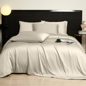 Flax-Colored 1800 Series Luxury Bamboo Bed Sheets <strong>Hypoallergenic</strong> Organic Earth Cooling Comfort Duvet Cover <strong>Bedding</strong> Set Woven - Product Image 1