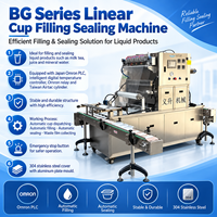 Mesin Pengemas Kertas/Film Minuman Premium 4 Stasiun Linear Tray Sealer Semi Otomatis Pneumatik Vakum Nitrogen CO2 Gas Flush