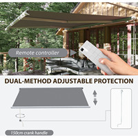 Auvent automatique à cassette intégrale en alliage d'aluminium, moderne, de luxe léger, résistant au vent, télécommandé, pour jardin et usage commercial