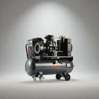 Compresseur d'air rotatif industriel VEXOR 22 kW 380 V 50 Hz haute pression robuste 2-en-1 à vis 140 L (double réservoir)