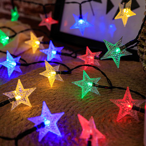 Christmas Holiday <strong>LED</strong> <strong>Star</strong> String Lights USB Plug-In Battery Operated Small Colored <strong>Stars</strong> Flashing Party Decorations - Product Image 4