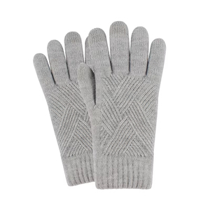 Gants de ski de cyclisme à doigts entiers pour hommes et femmes hiver double couche tricot chaud matériau en laine finition velours écran tactile - Product Image 5