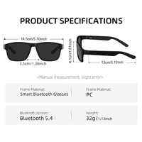 Gafas Inteligentes con Audio, Sonido Estéreo de Alta Fidelidad, Bloqueo de Luz Azul, Protección UV400, Carga Magnética, Control Táctil y Asistente de Voz