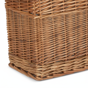 Red <b>Hamper</b> Green Tweed Rectangular <b>Wicker</b> Cooler Box <b>Basket</b> - Product Image 1
