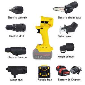 ชุดเครื่องมือไฟฟ้าไร้สาย 20V ระดับมืออาชีพ ประกอบด้วย สว่านโรตารี่ไร้แปรงถ่าน ประแจลม และเครื่องเป่าลม - Product Image 1