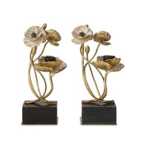 Decoración de diseño moderno Decoración de color dorado con diseño de flores Decoración al por mayor Escultura de último estilo - Product Image 1