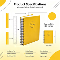 Carnet de planification à spirale avec couverture rigide personnalisée en PVC/tissu/papier, formats A5/A6, pour usage scolaire et services d'impression