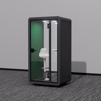 Cabine insonorisée moderne pour bureau professionnel avec isolation acoustique pour réunions d'équipe, bureau à domicile, hôpitaux et écoles - Conception modulaire