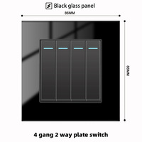 Enchufe de pared EU UK FR 13A Enchufe de pared USB eléctrico Panel de cristal de vidrio templado Toma de corriente Interruptor y enchufe de hogar inteligente