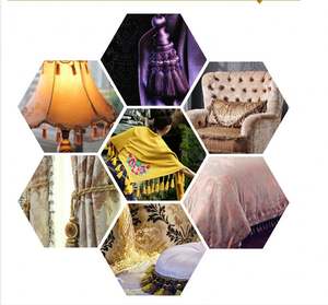 Accesorios textiles para el hogar certificados Oeko-Tex, sombrilla de playa trenzada con borlas, bolsas de correas de poliéster/algodón tejidas en Jacquard - Product Image 4