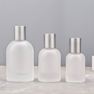 30ml 50ml Frosted <b>Glass</b> Perfume Spray <b>Bottle</b> Refillable <b>Empty</b> Atomizer with Walnut Wood Cap for Lab & Travel - Product Image 1