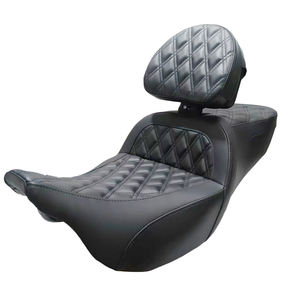 Moto nuovo Step up grande divano sedile doppio Gel all'interno cuscino con schienale regolabile Driver per Harley Touring 2008-2023 - Product Image 1