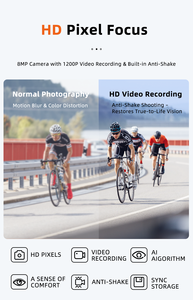 Lunettes Intelligentes IA Multilingues V06 avec Commande Vocale, Caméra HD 32MP, Vidéo 1080P pour Appels, Anti-Lumière Bleue, Étanche IP68 - Product Image 3