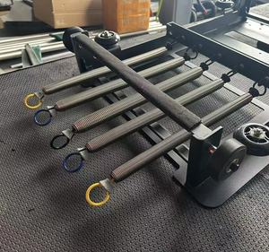 Ressorts de Reformer Pilates en fil d'acier de haute qualité, marque INIKO, modèle 791S (Noir/Bleu/Jaune), 412g chacun, 2.2x24.7x472mm - Product Image 1