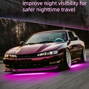 Bande lumineuse néon pour dessous <span class=keywords><strong>de</strong></span> voiture, RGB 8 couleurs, mode musique, avec télécommande par application, pour toutes les voitures - Product Image 6