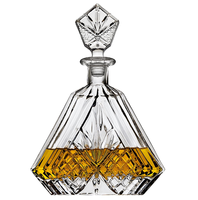 750ml 23oz fantaisie verre vodka alcool spiritueux liqueur whisky bouteille de vin avec couvercle