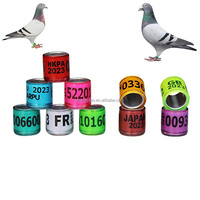 Fournitures pour oiseaux en aluminium multicolore personnalisées Accessoires Pigeon Racing Anneau de pied de pigeon Anneau de jambe Anneau de jambe d'oiseau perroquet
