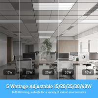 Plafonnier LED encastré US Warehouse, certifié DLC, garantie 5 ans, dimmable, blanc, IP20, 1x4, panneau de plafond plat, montage en surface