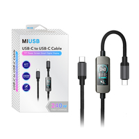 MIUSB 240W PD Schnellladekabel USB-C mit Smart-LCD-Bildschirm Schnelles Typ-C-zu-Typ-C-Kabel