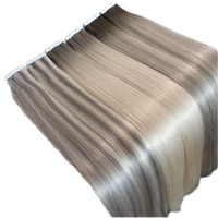 Extensions de cheveux invisibles à bandes adhésives, 100% cheveux humains alignés sur les cuticules, extensions à bandes adhésives en gros pour salon de beauté