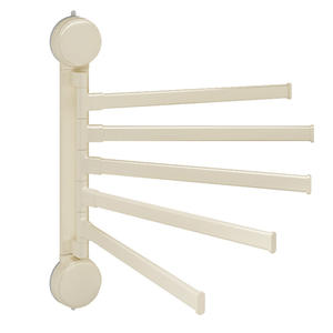 Toallero Plegable de Aleación de Aluminio con 4 Barras, Montaje por Succión, Giratorio, para Esquina de Baño, Diseño Minimalista - Product Image 5