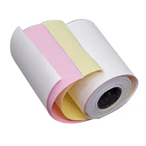 一式三份 (白色/金丝雀/粉色) 3层点阵打印机收银机纸卷
