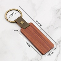 Laser gravierbarer hölzerner Schlüssel bund Leere Schlüssel anhänger Holz Craft Plain Holz Schlüssel ring
