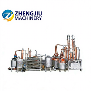 Sistema de destilación de torre de columna alta ZJ 300L, máquina para destilería de <span class=keywords><strong>alcohol</strong></span> de vodka con tanque de fermentación Mash Tun - Product Image 1