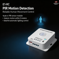Interrupteur de détection de mouvement 12 48 VDC 1CH 6A RIP sans RF E1 RC