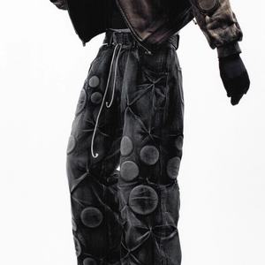 Pantalones Vaqueros Anchos de Mezclilla Lavada a la Piedra, Estilo Hip Hop Vintage de Alta Calidad, Personalizados, para Hombre - Product Image 1