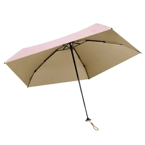 迷你五折拇指口袋雨伞防雨两用紫外线伞铝聚酯纤维彩色塑料折叠商务礼品