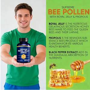 Kapsul <span class=keywords><strong>Royal</strong></span> Jelly & Madu Organik Vegan 500mg/1000mg Suplemen Kesehatan Dewasa dengan Dukungan Imunitas dan Dosis yang Dapat Disesuaikan - Product Image 4