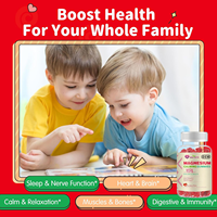 Gummies Apaisantes au Magnésium 60 unités Sans Sucre Saveur Fraise pour Enfants et Adultes Favorisent la Relaxation et la Concentration Complément Alimentaire