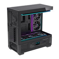 Boîtier d'ordinateur de jeu Lovingcool 2027, nouveau design, tour complète, verre trempé, boîtier PC gamer, châssis PC ATX avec affichage de la température