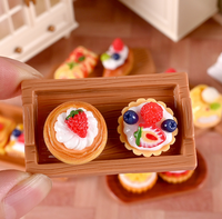 Gâteau de simulation, pain, dessert, artisanat en résine, accessoires miniatures pour maison de poupée, sushi, nourriture miniature, décorations de scène de jeu