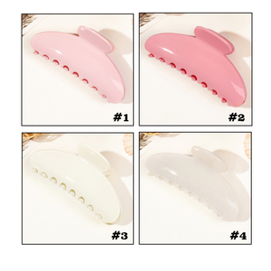 Corea di colore solido grandi fermagli per capelli donne senza slittamento di coda di cavallo di squalo artiglio di plastica liscia fermaglio per capelli - Product Image 5