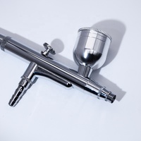 Kit complet d'aérographe multi-usage avec accessoires en cuivre pour le tatouage d'ongles, l'artisanat et la pâtisserie avec peinture pour gâteaux.