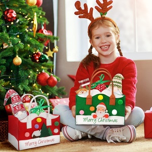 Bolsa de regalo de fieltro reutilizable para niños, suministros de fiesta de <span class=keywords><strong>Navidad</strong></span> personalizados de fábrica, con asas - Product Image 6